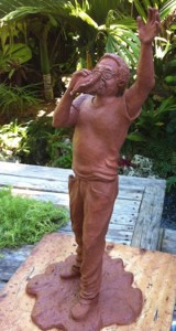 Sculptor Tom Joris created a working model of the to-be-life-size bronze sculpture of Kee.