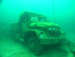 There are no shipwrecks here, but snorkelers can enjoy some submerged farm equipment. (Photo: Haigh Quarry)
