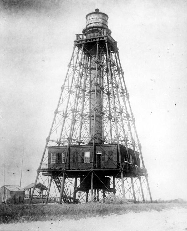 The post-1853 Sand Key Lighthouse (photo circa 1920s).