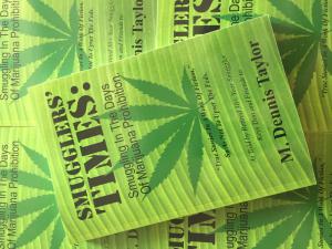 A stack of the book Smugglers' Times: Smuggling In The Days Of Marijuana Prohibition.