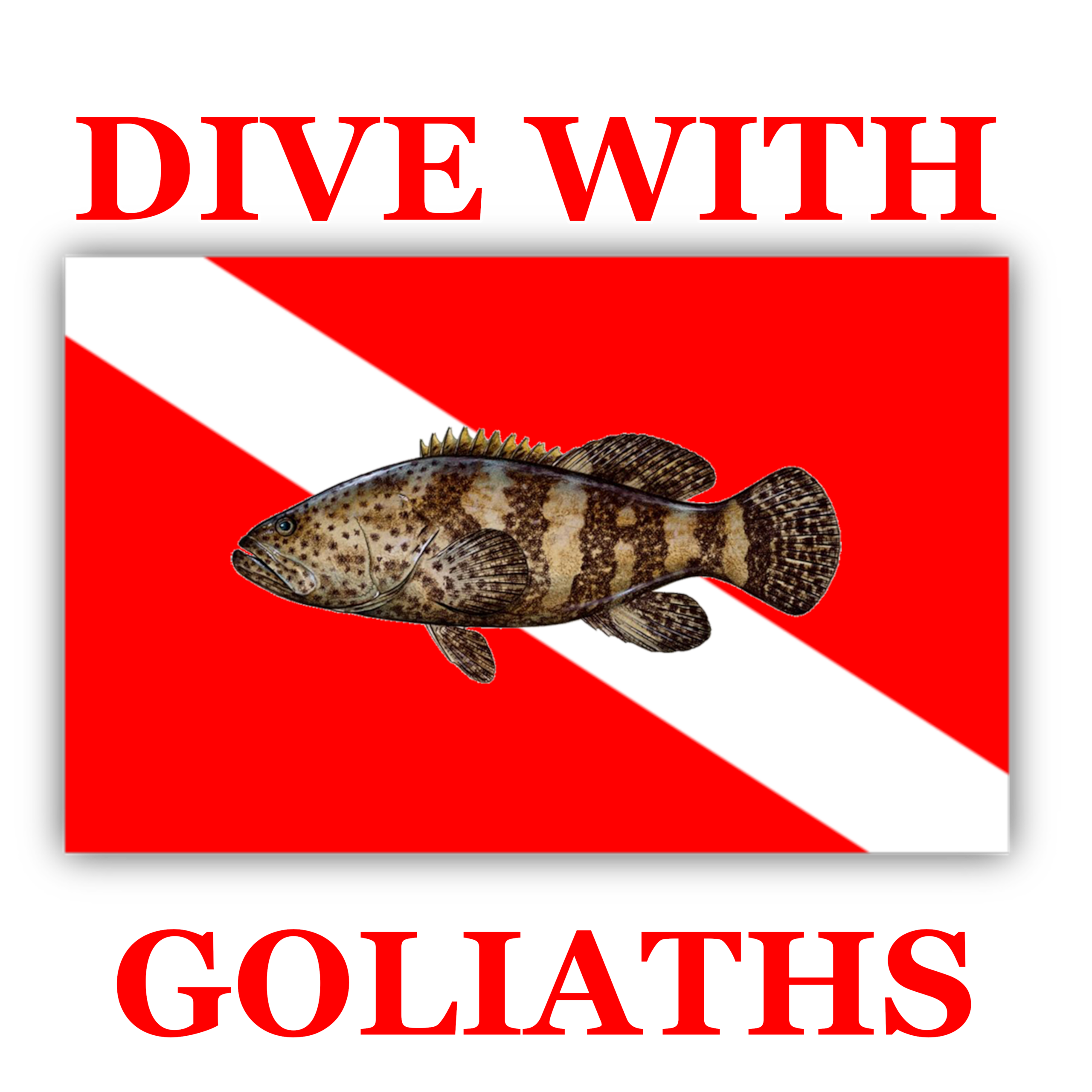 GROUPER Street Sign fisherman fishing jewfish goliath ocean |  Indoor/Outdoor | 18 Wide